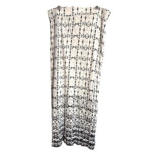 Women's Blue White Tie Dye Maxi‎ Dress with Slit